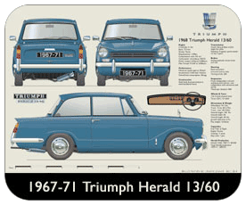 Triumph Herald 13/60 1967-71 Place Mat, Small